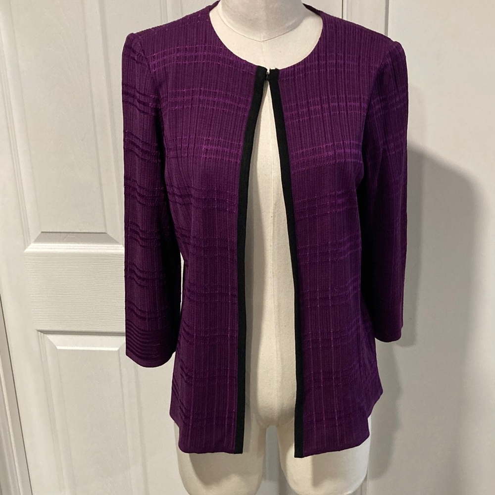 Ming Wang purple cardigan jacket PS